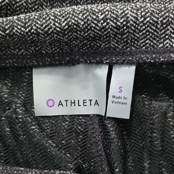 Athleta Herringbone Metro High Waisted Legging Yoga Pants Womens SM Grey Black - Picture 3 of 4